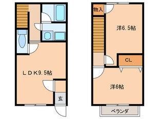 ジュネスサードニックスA棟の物件間取画像